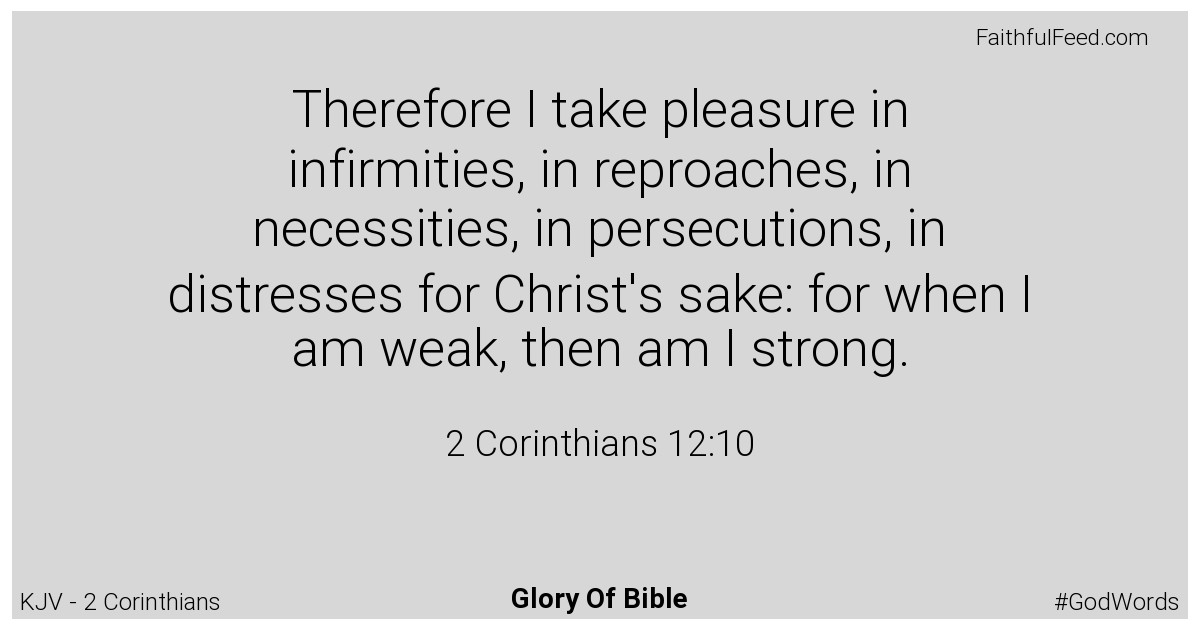 2-corinthians 12:10 - Kjv
