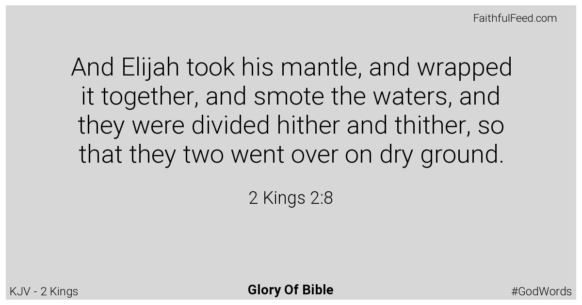 2-kings 2:8 - Kjv