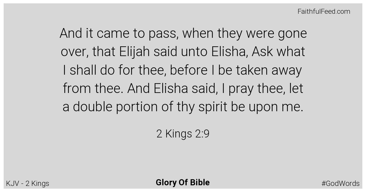 2-kings 2:9 - Kjv