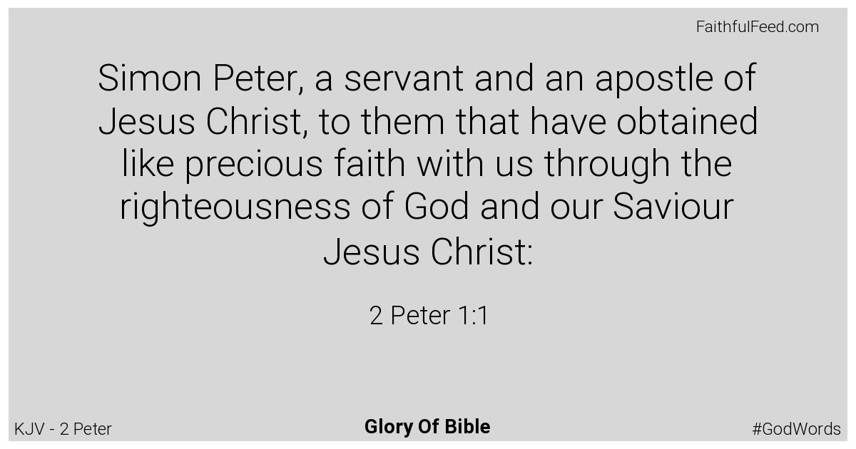 The Bible Verses from 2-peter Chapter 1 - Kjv