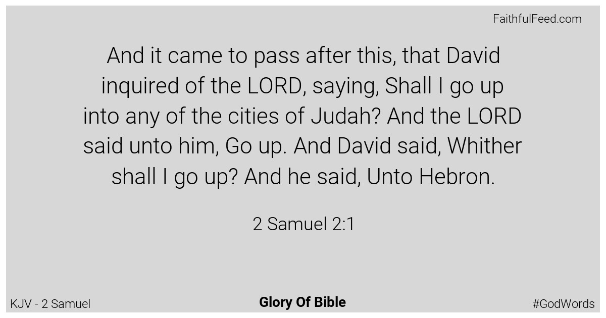 2-samuel 2:1 - Kjv