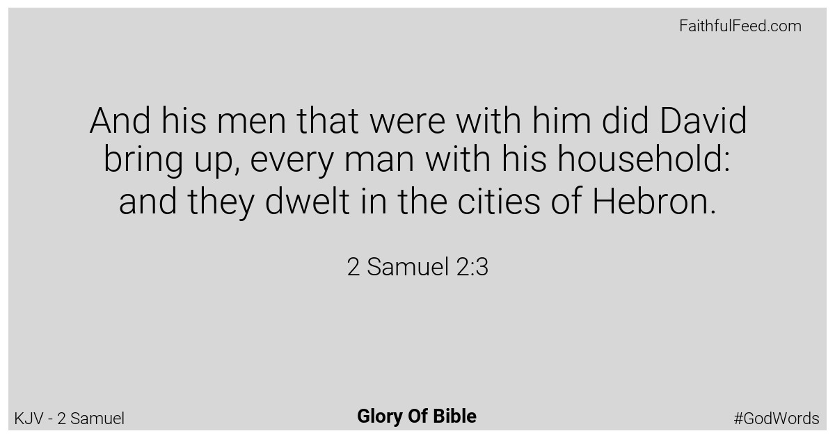 2-samuel 2:3 - Kjv