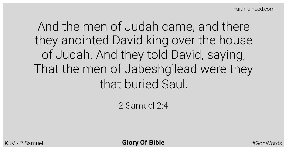 2-samuel 2:4 - Kjv