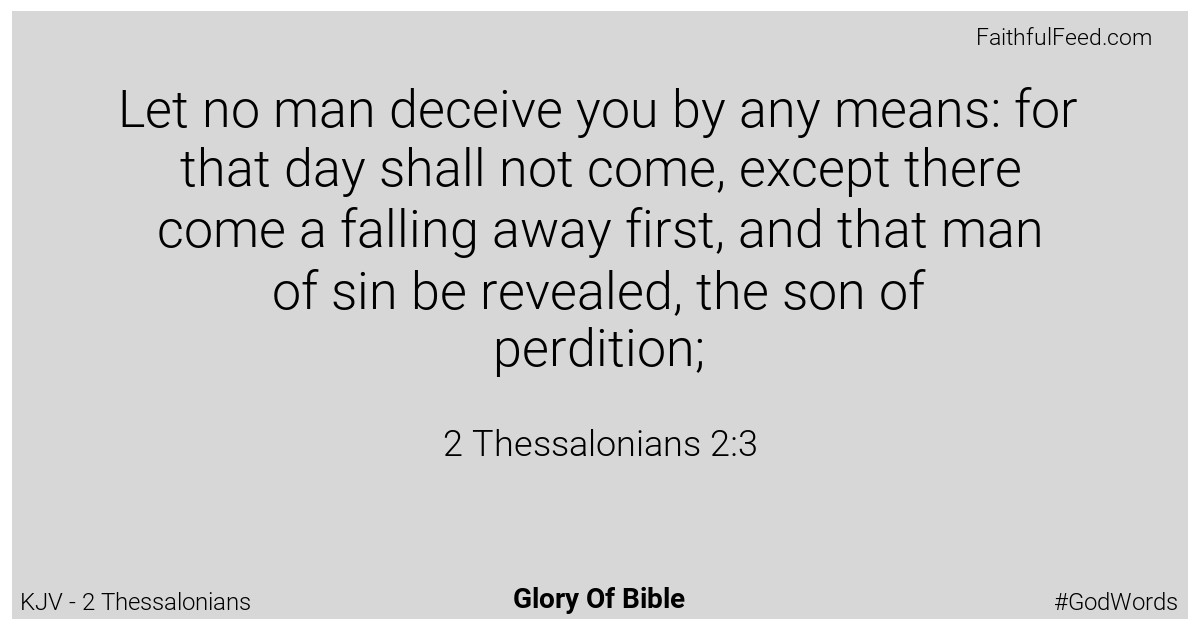 2-thessalonians 2:3 - Kjv