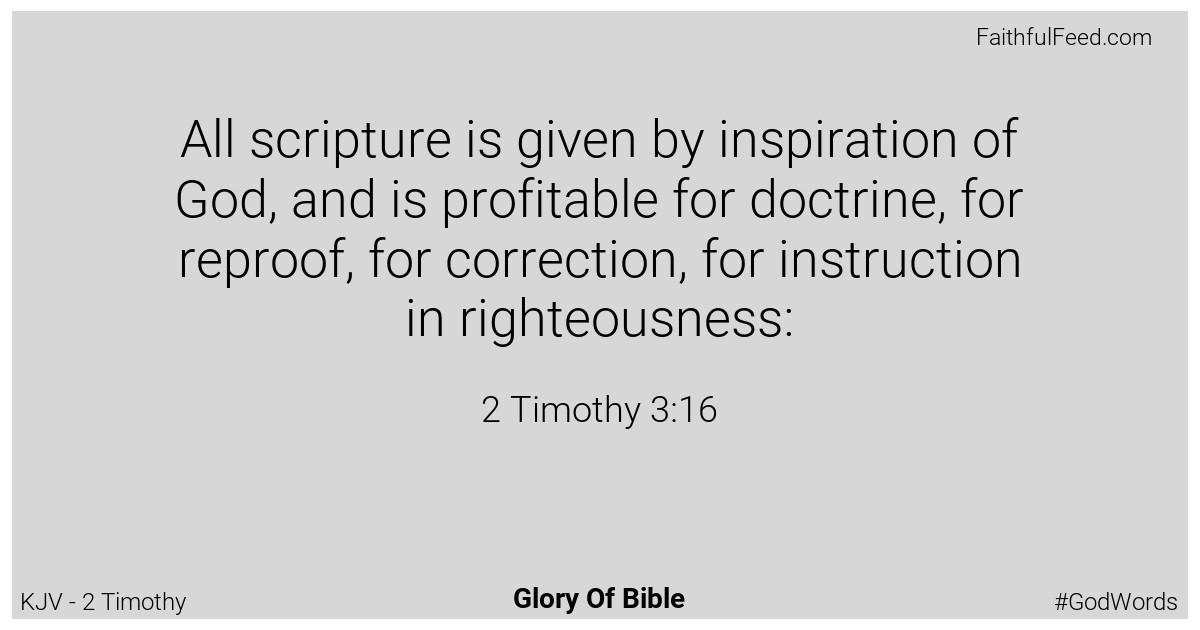 2-timothy 3:16 - Kjv