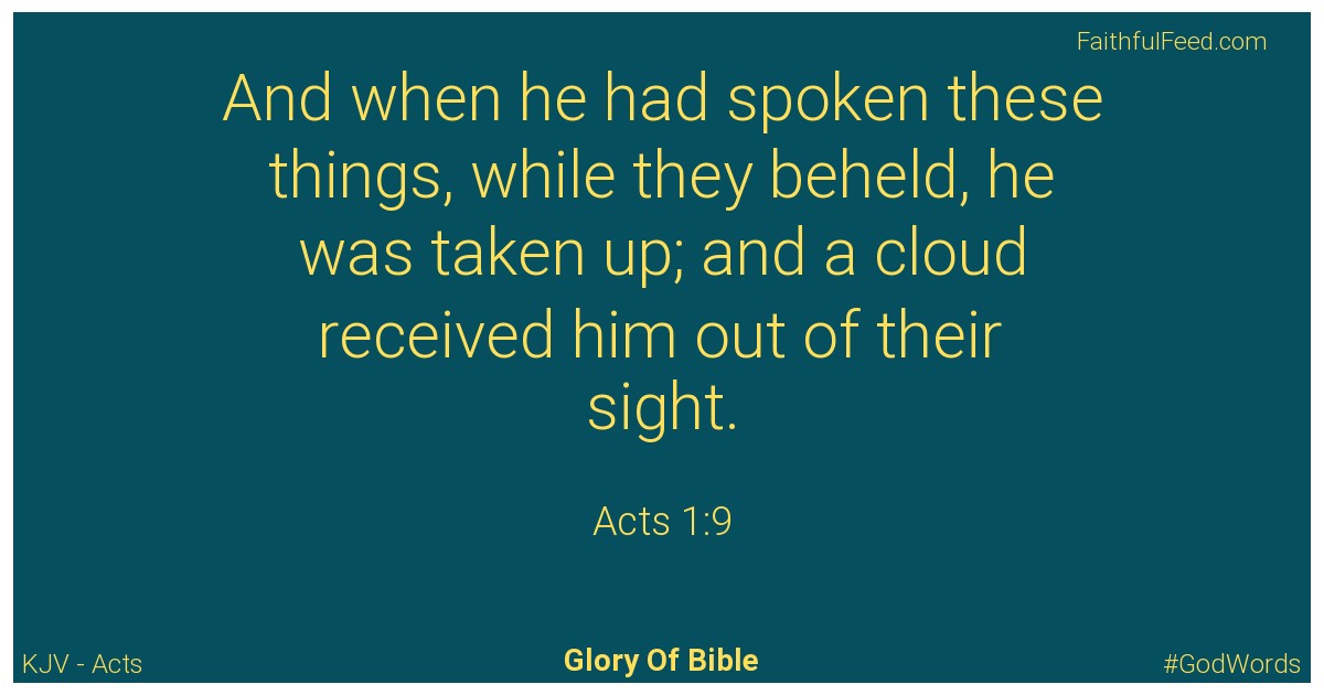 Acts 1:9 - Kjv