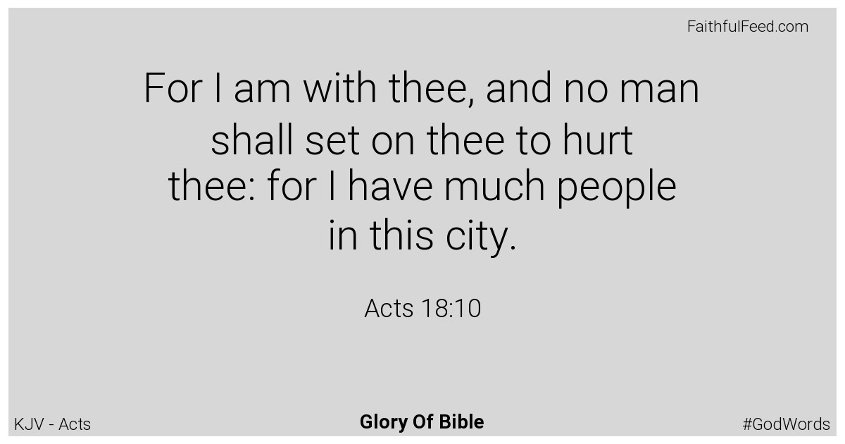 Acts 18:10 - Kjv