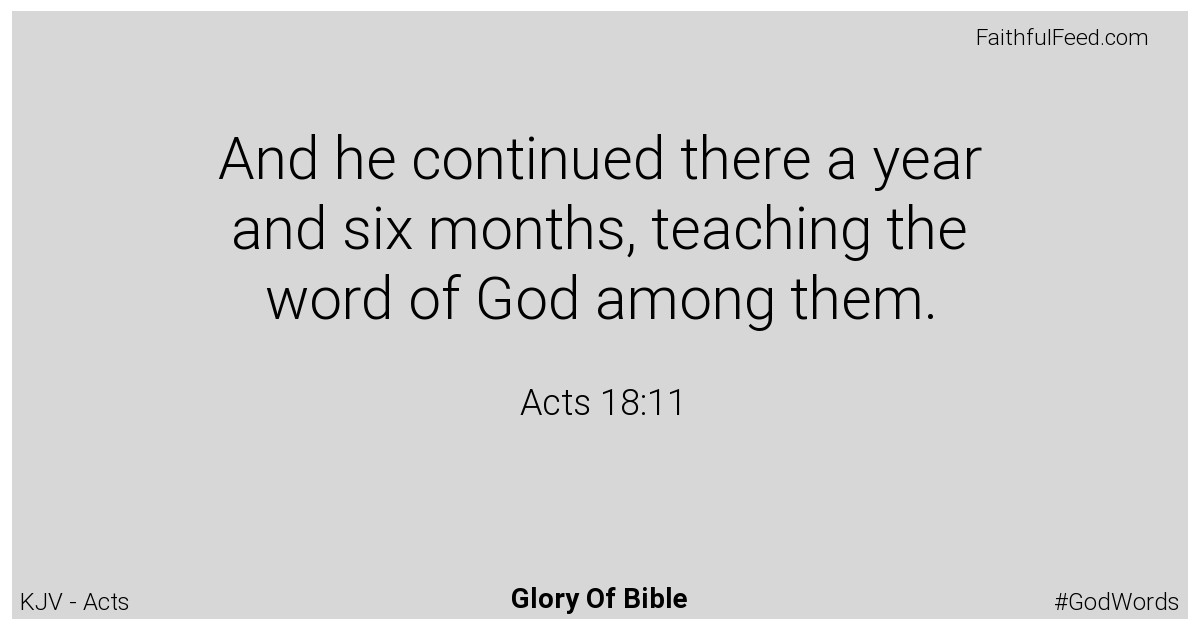 Acts 18:11 - Kjv