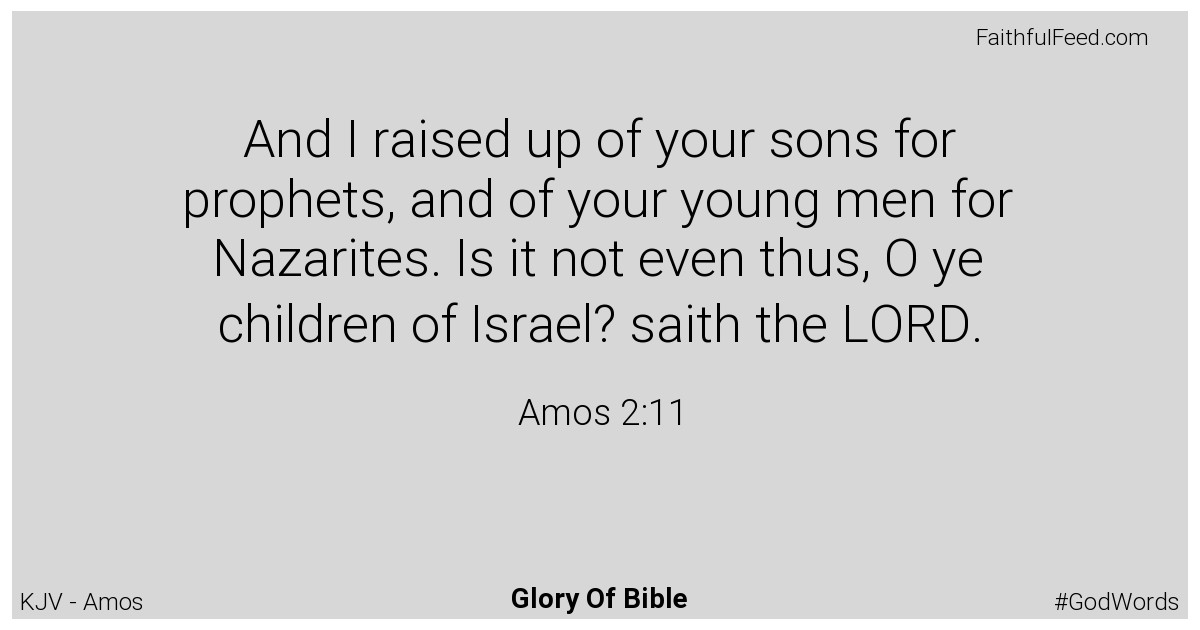 Amos 2:11 - Kjv