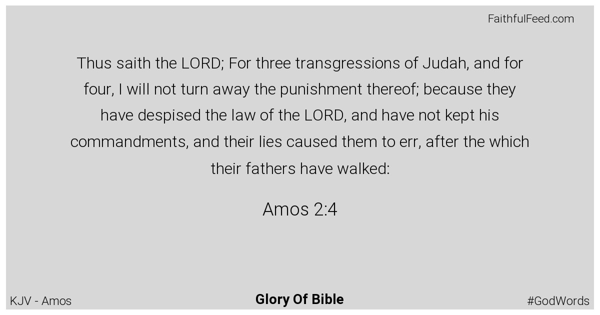 Amos 2:4 - Kjv