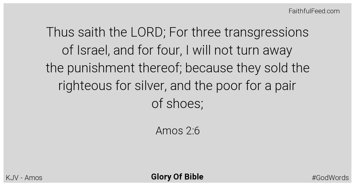 Amos 2:6 - Kjv