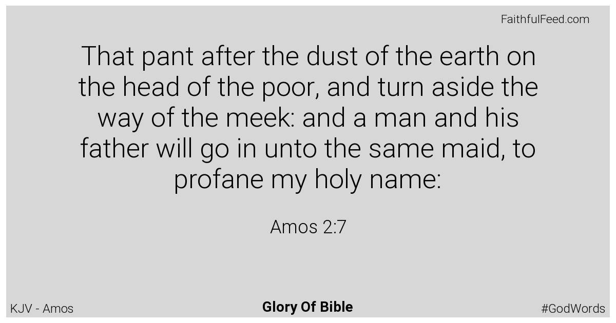 Amos 2:7 - Kjv