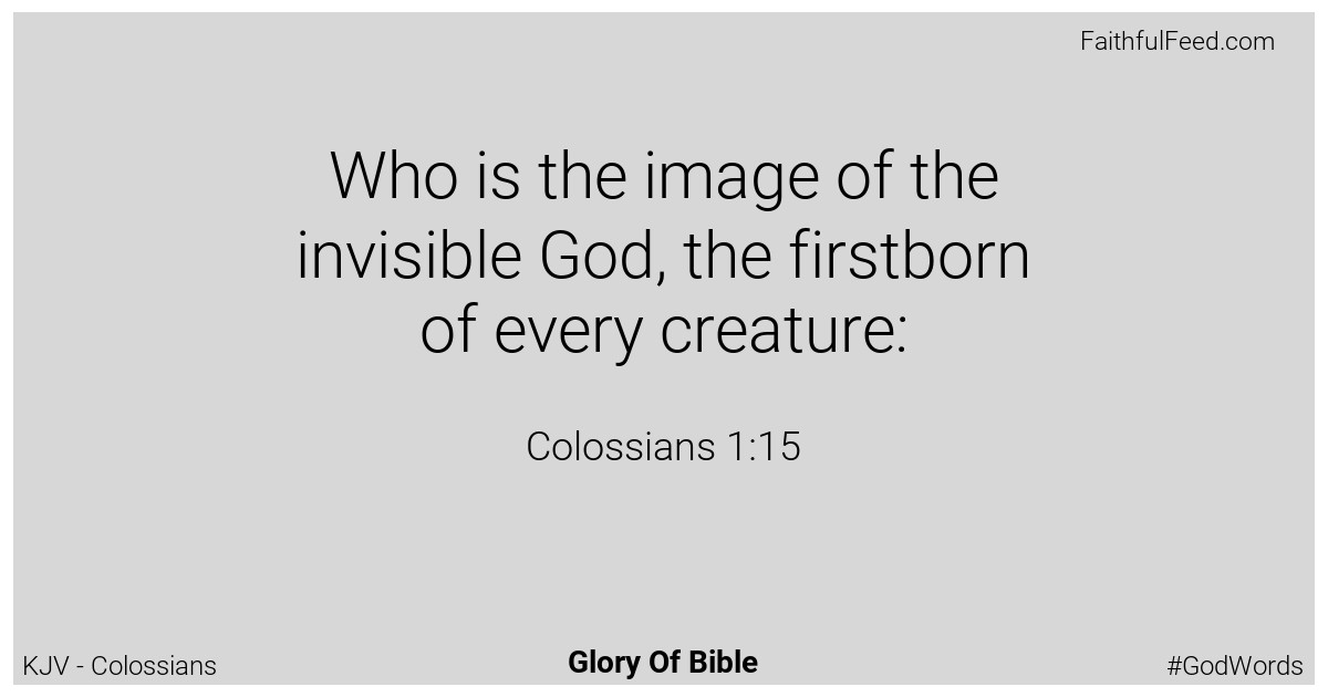 The Bible Chapters from Colossians - Kjv