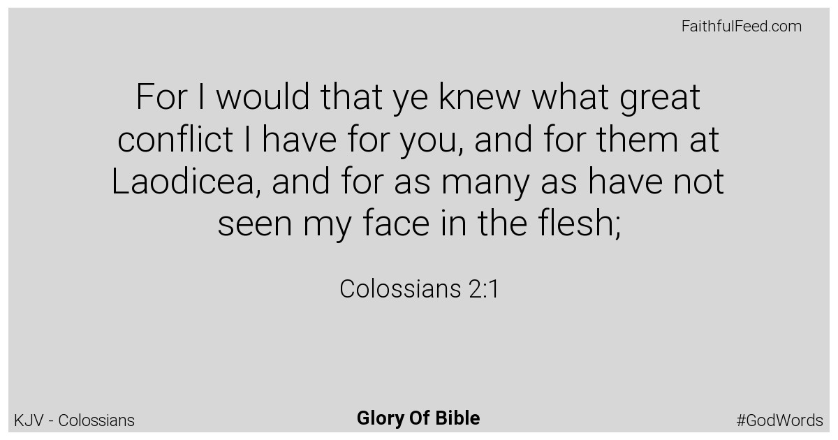 The Bible Verses from Colossians Chapter 2 - Kjv