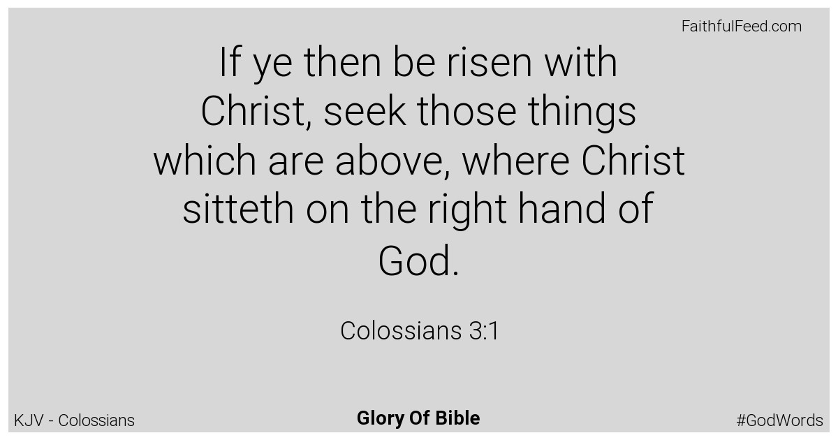 The Bible Verses from Colossians Chapter 3 - Kjv