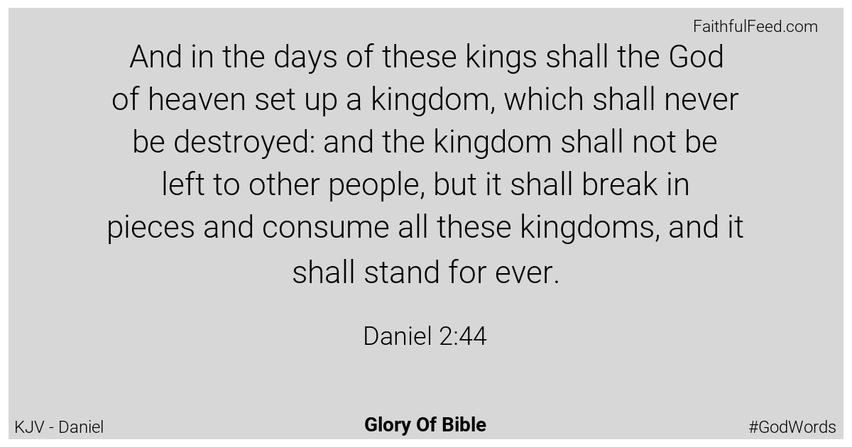 Daniel 2:44 - Kjv