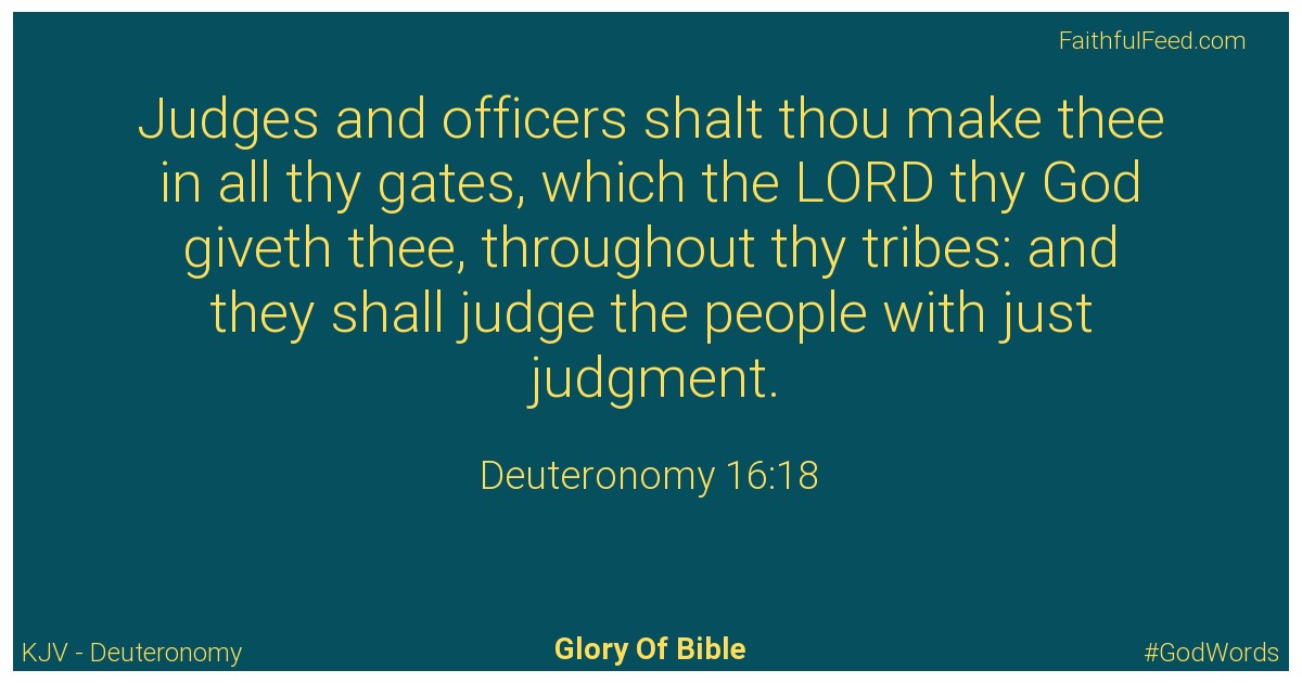 Deuteronomy 16:18 - Kjv