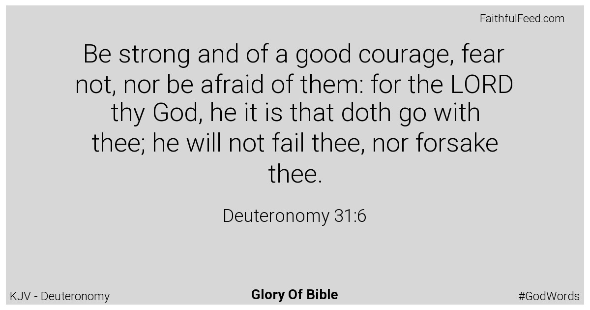 Deuteronomy 31:6 - Kjv