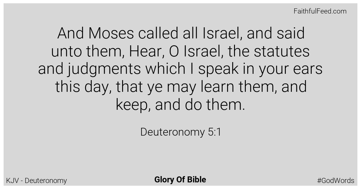 Deuteronomy 5:1 - Kjv