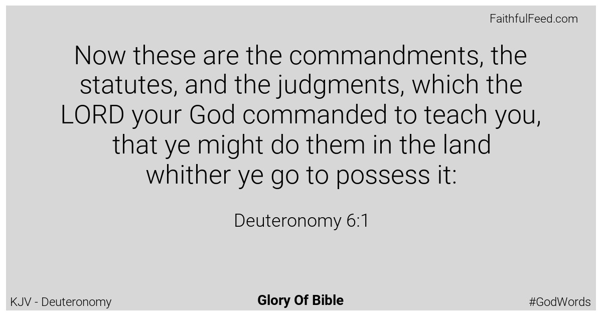 Deuteronomy 6:1 - Kjv