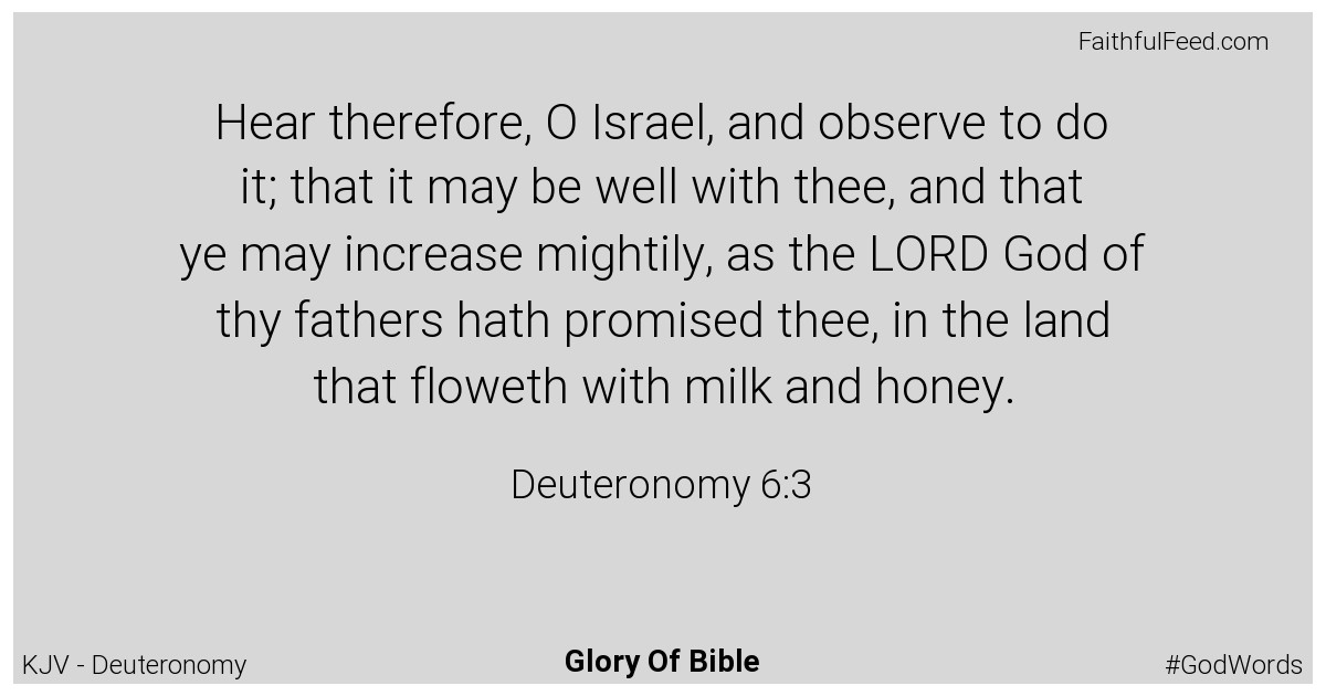 Deuteronomy 6:3 - Kjv