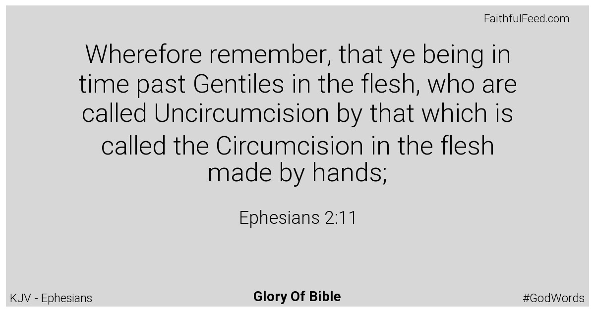 Ephesians 2:11 - Kjv