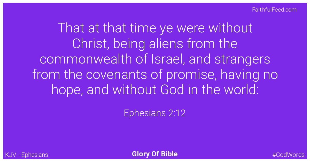 Ephesians 2:12 - Kjv