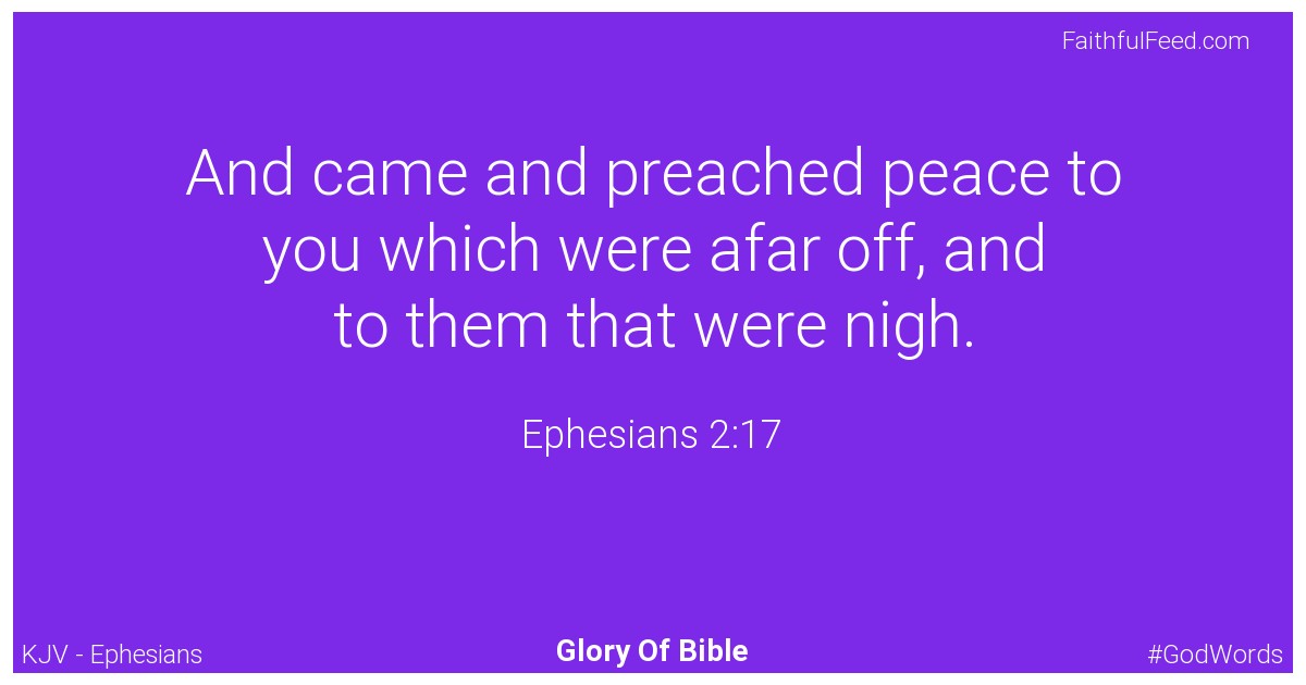 Ephesians 2:17 - Kjv