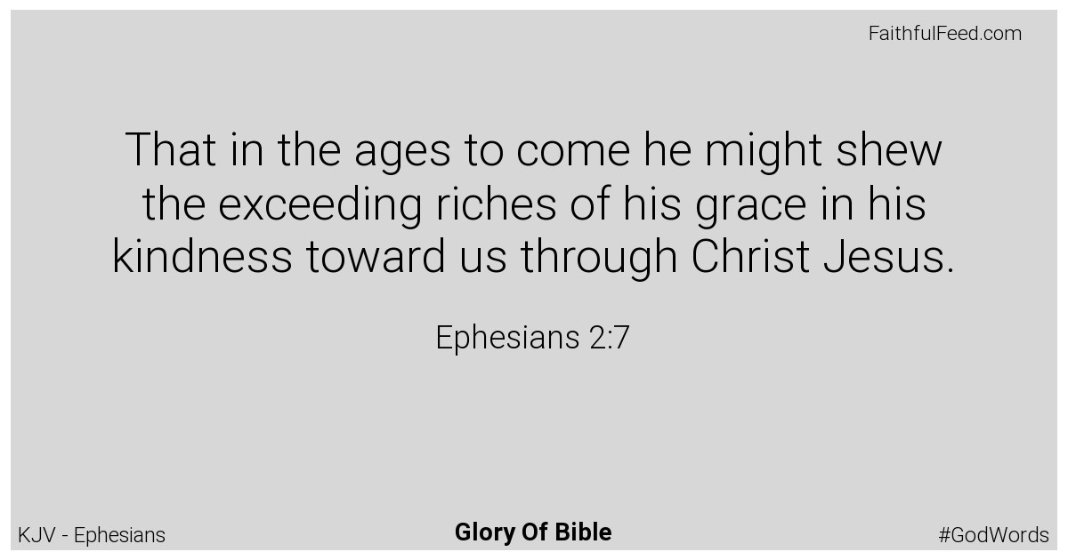 Ephesians 2:7 - Kjv