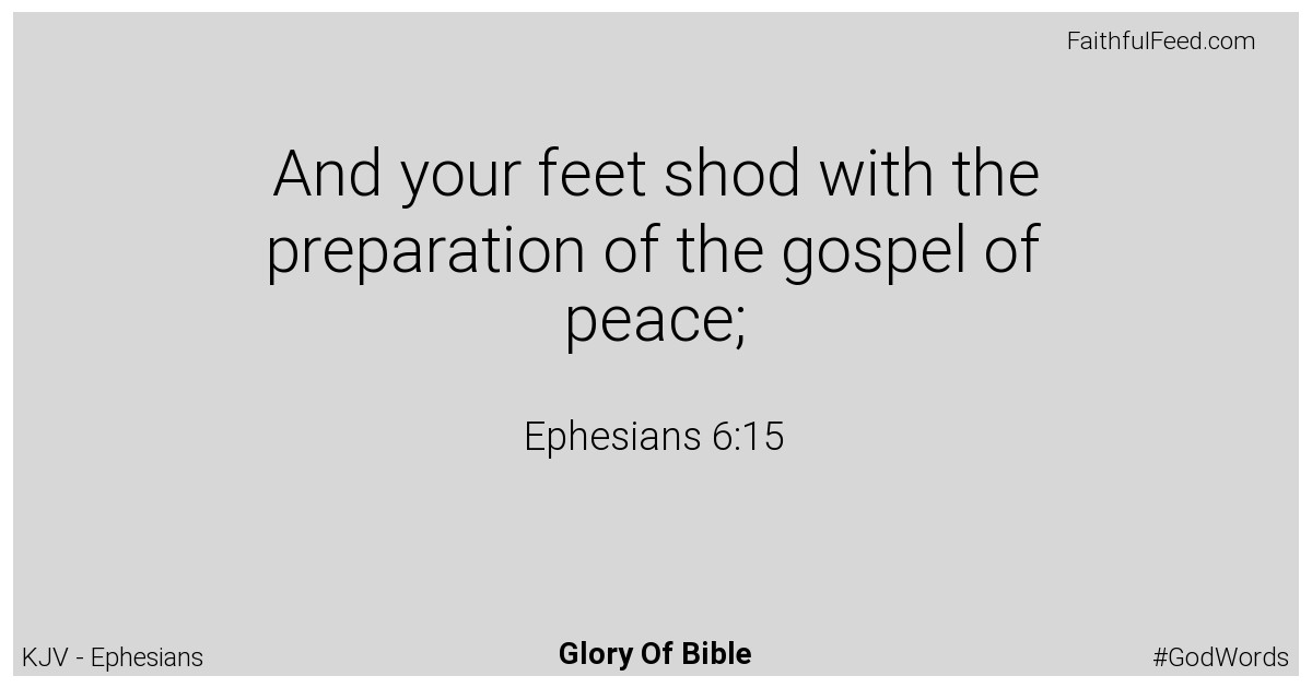 Ephesians 6:15 - Kjv