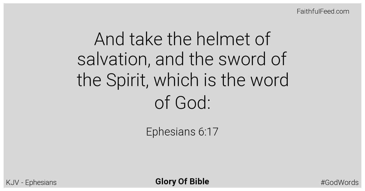 Ephesians 6:17 - Kjv