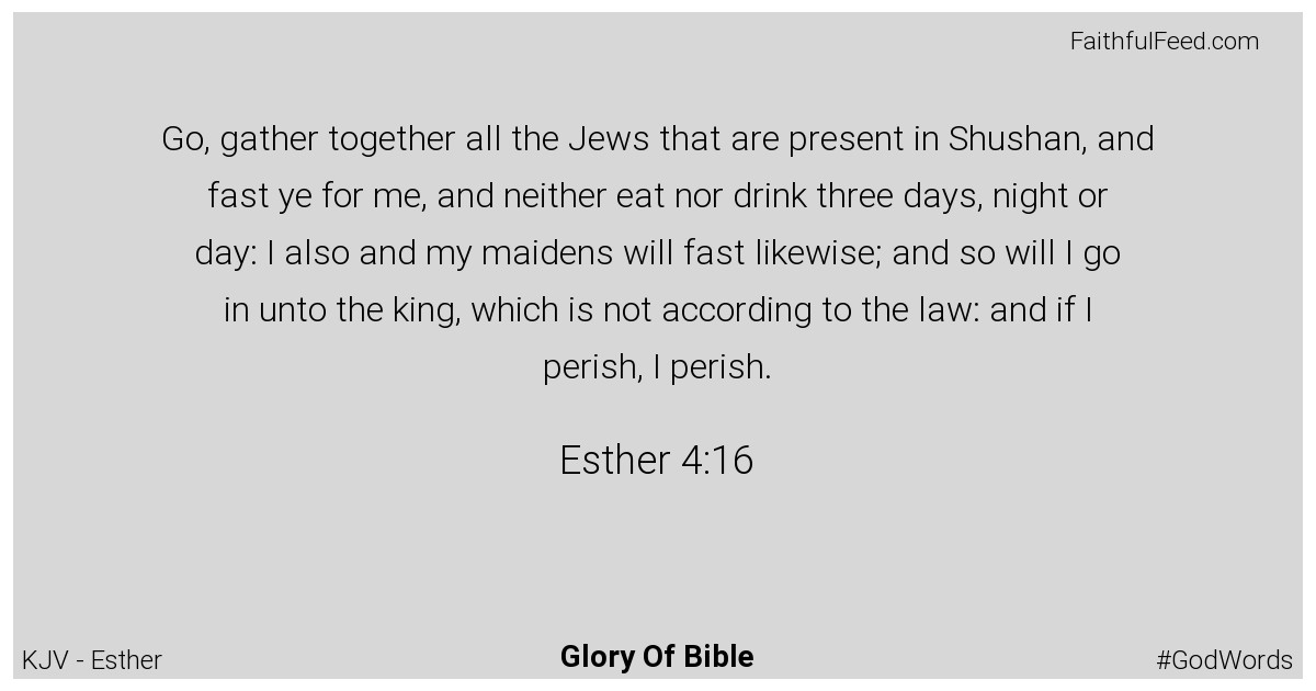 Esther 4:16 - Kjv