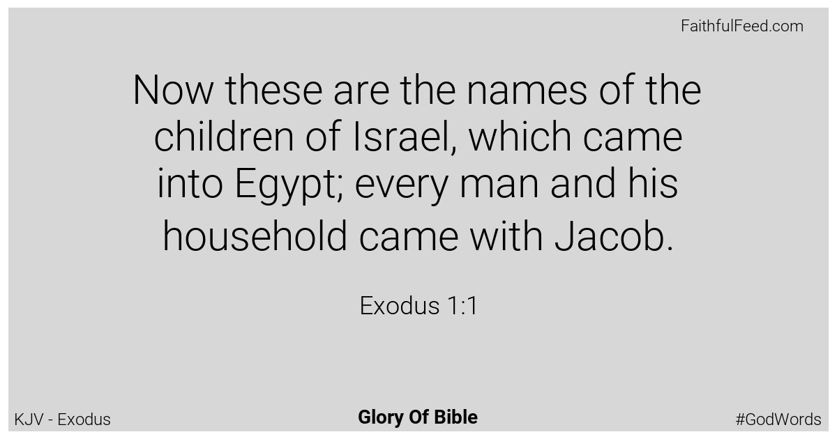 Exodus 1:1 - Kjv