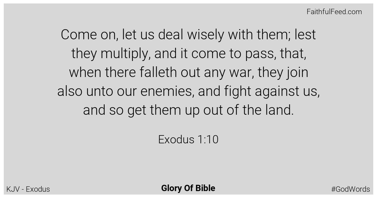 Exodus 1:10 - Kjv