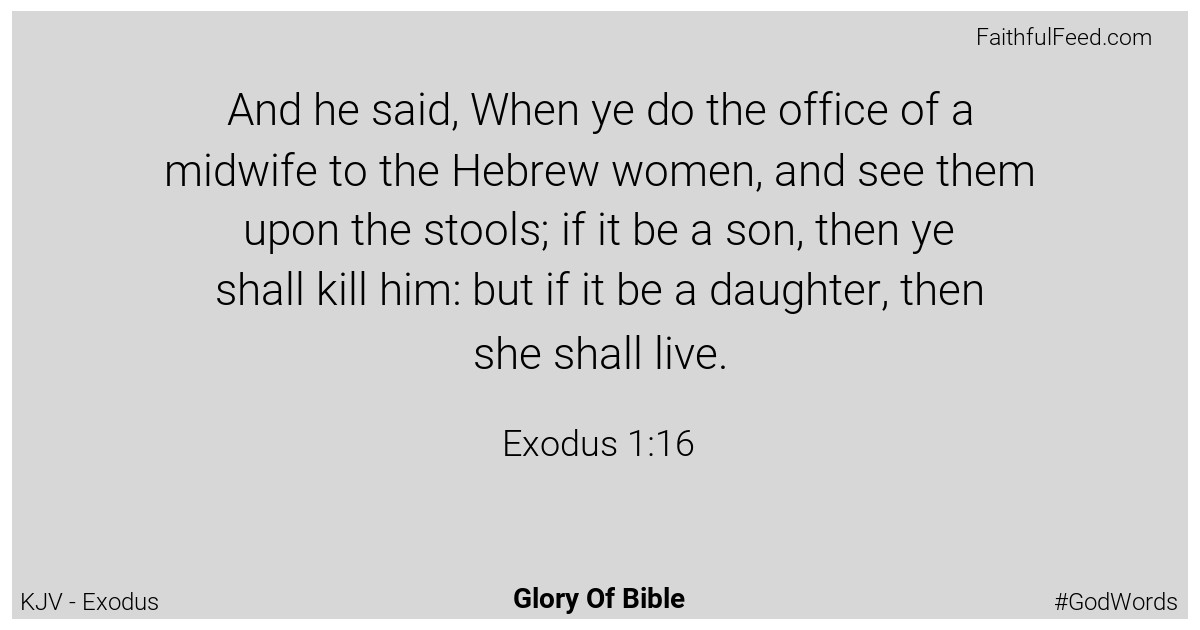 Exodus 1:16 - Kjv