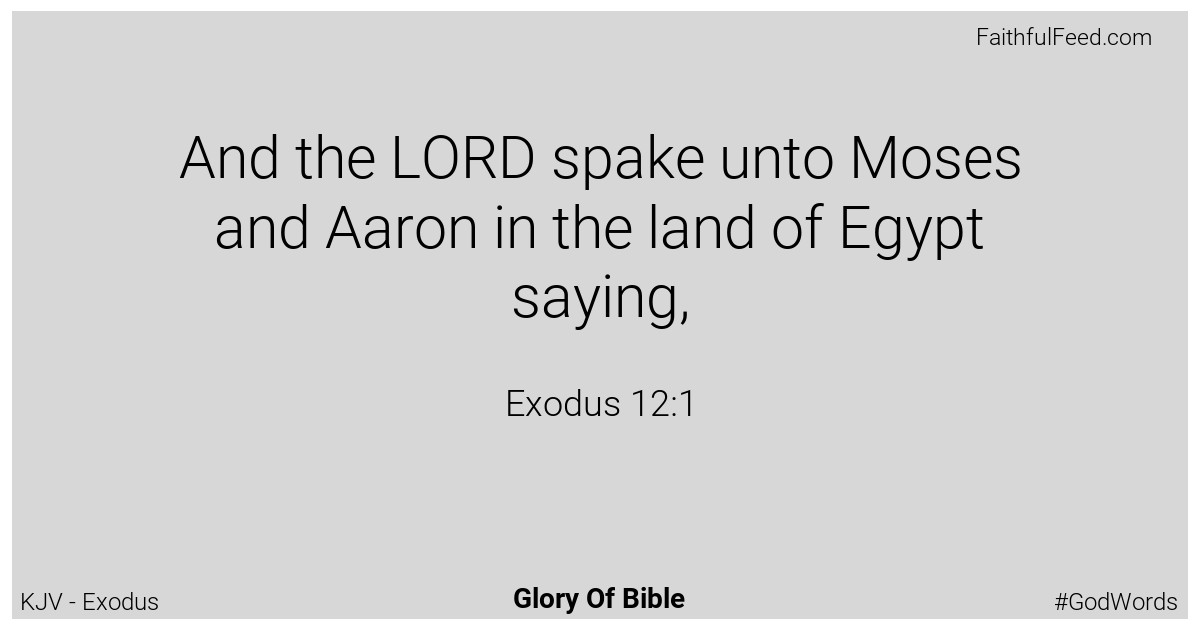 Exodus 12:1 - Kjv