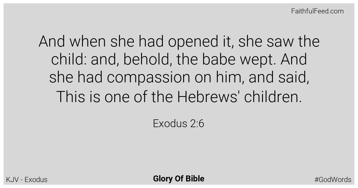 Exodus 2:6 - Kjv