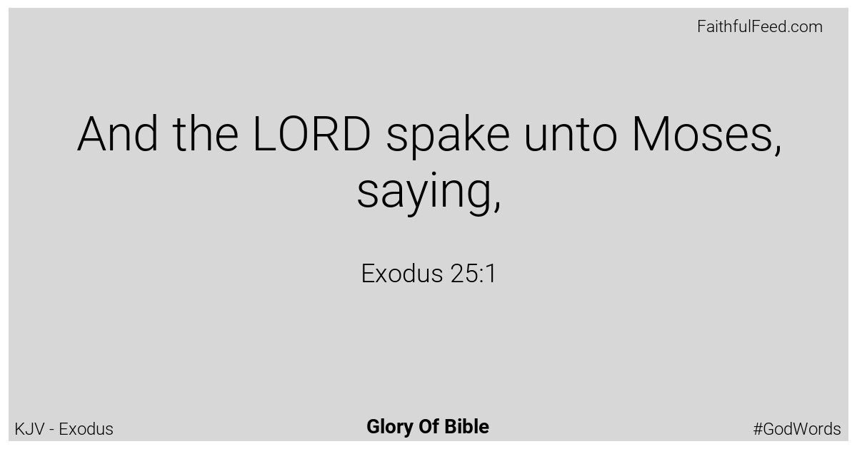 Exodus 25:1 - Kjv