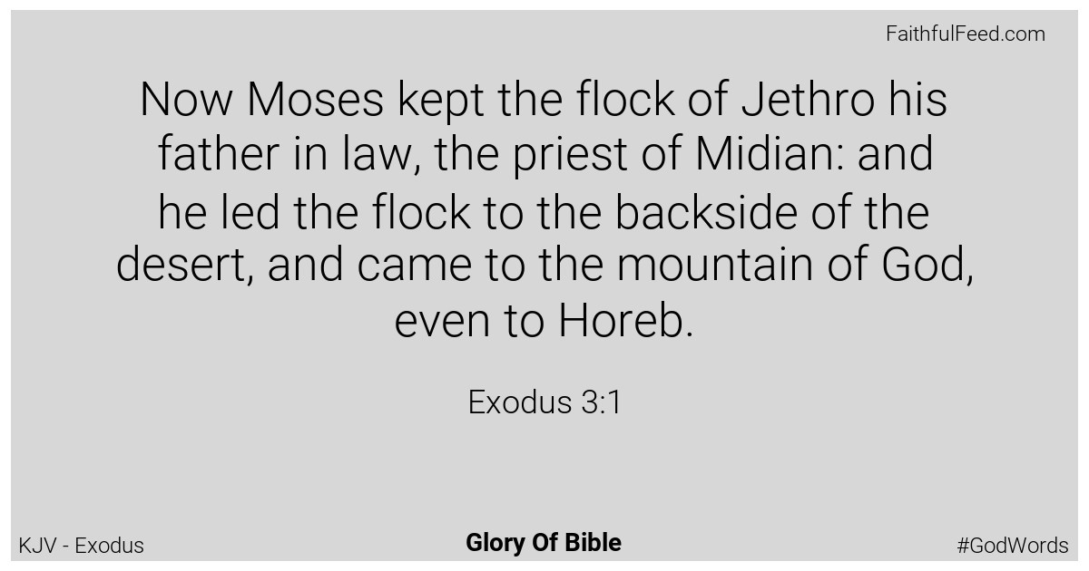 Exodus 3:1 - Kjv