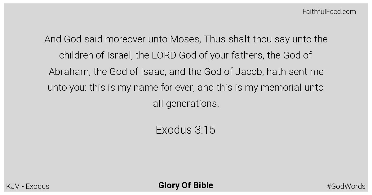 Exodus 3:15 - Kjv