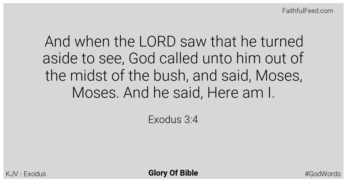 Exodus 3:4 - Kjv