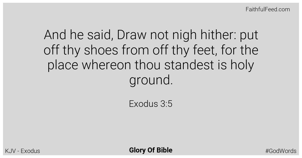 Exodus 3:5 - Kjv