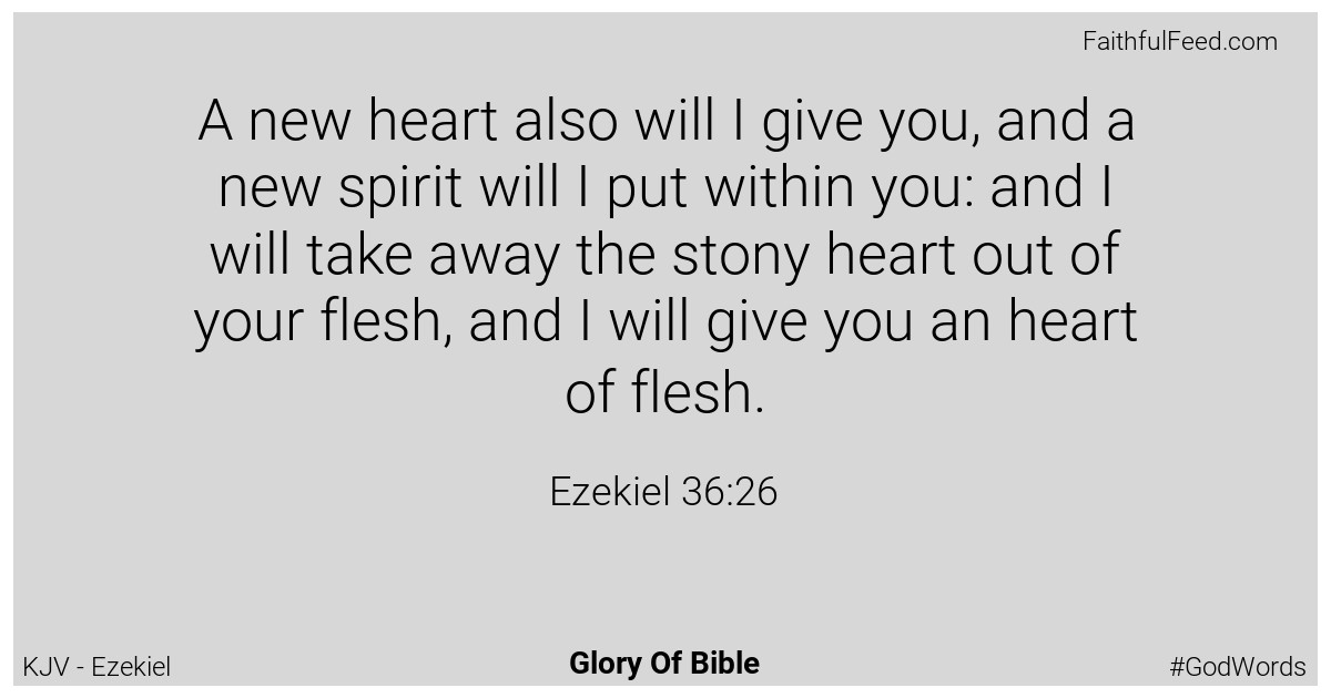 Ezekiel 36:26 - Kjv