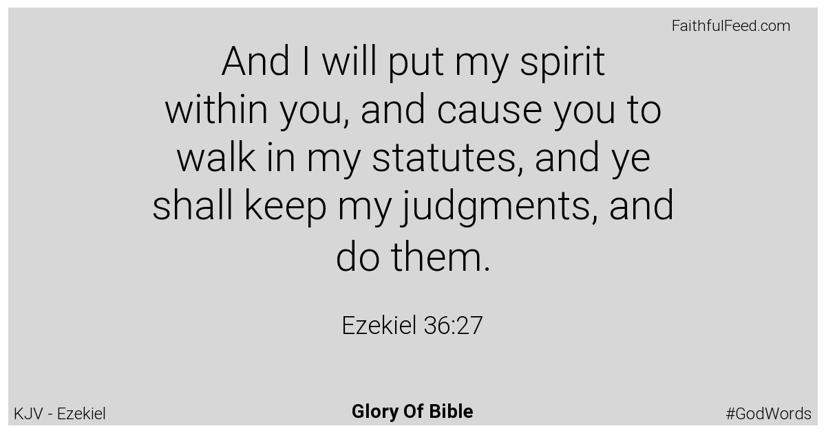 Ezekiel 36:27 - Kjv