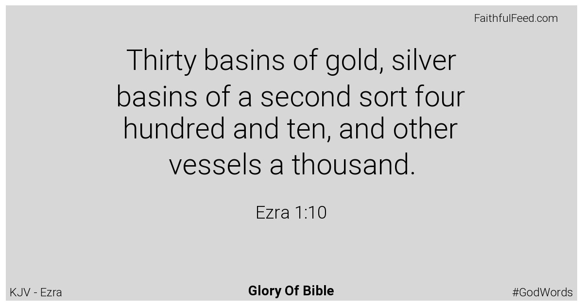 Ezra 1:10 - Kjv