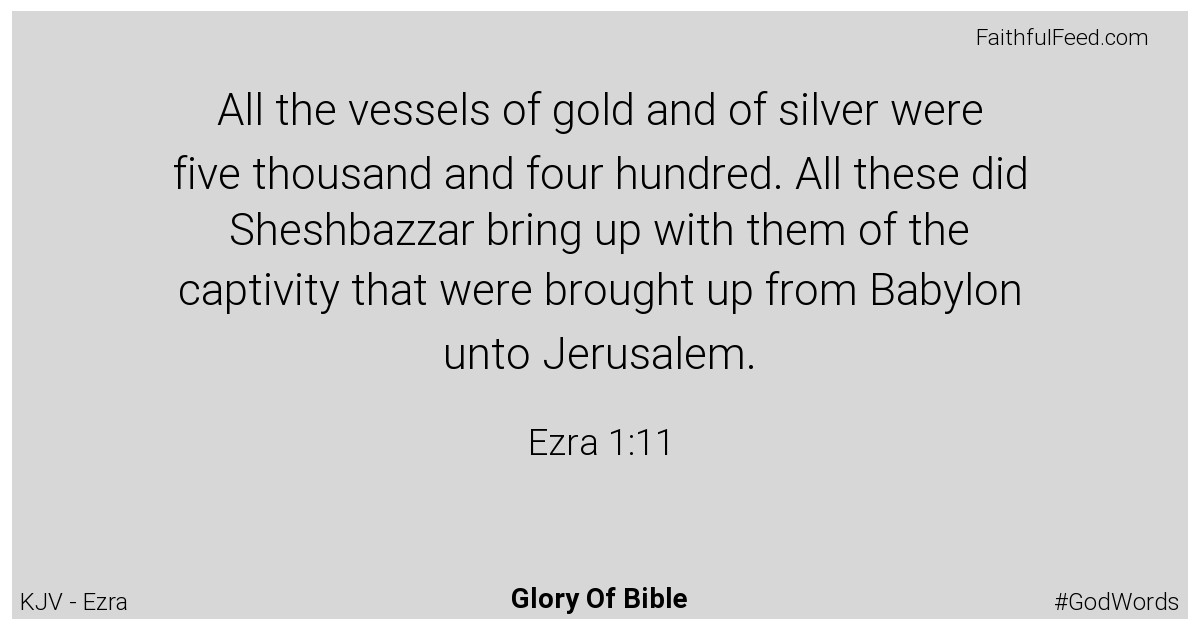 Ezra 1:11 - Kjv