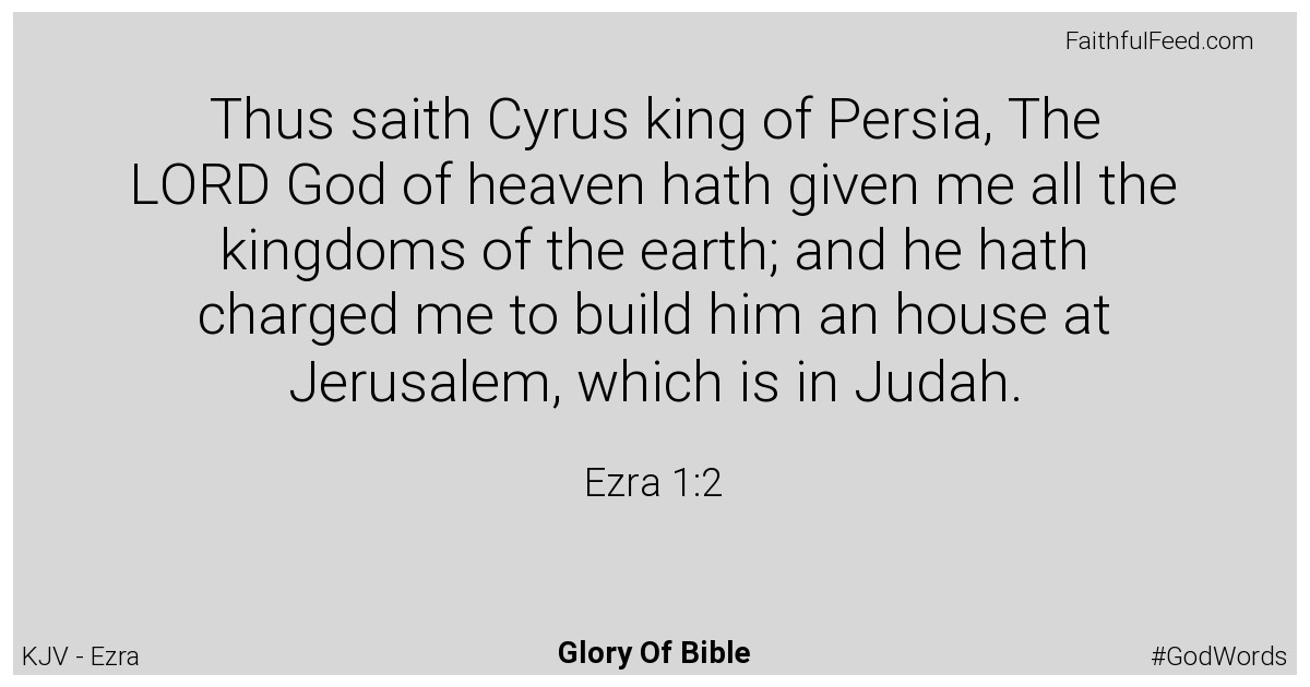 Ezra 1:2 - Kjv