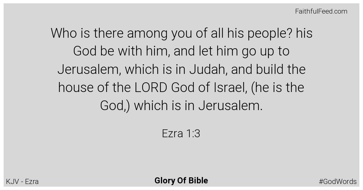 Ezra 1:3 - Kjv