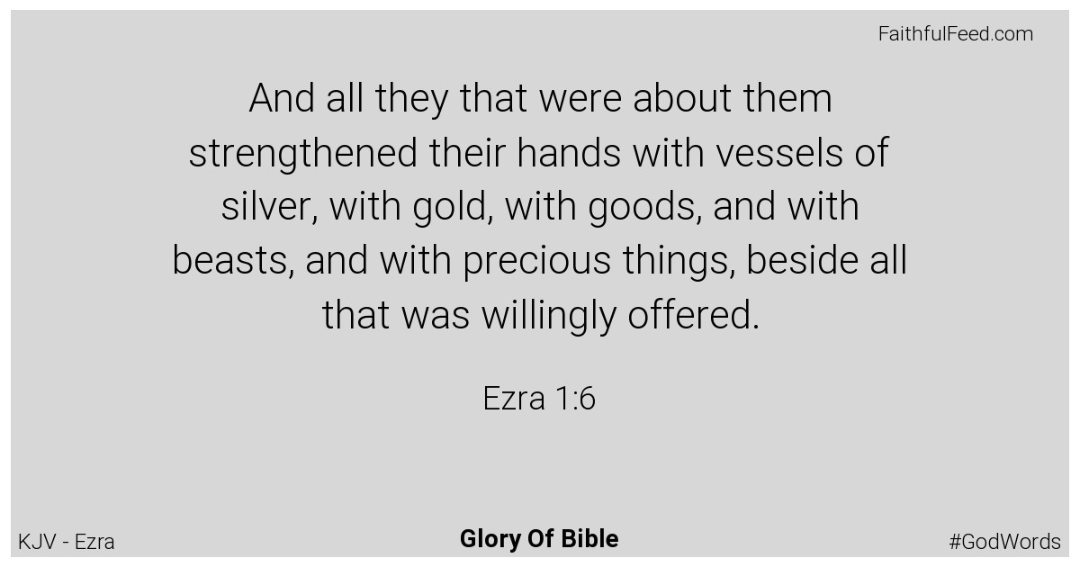 Ezra 1:6 - Kjv