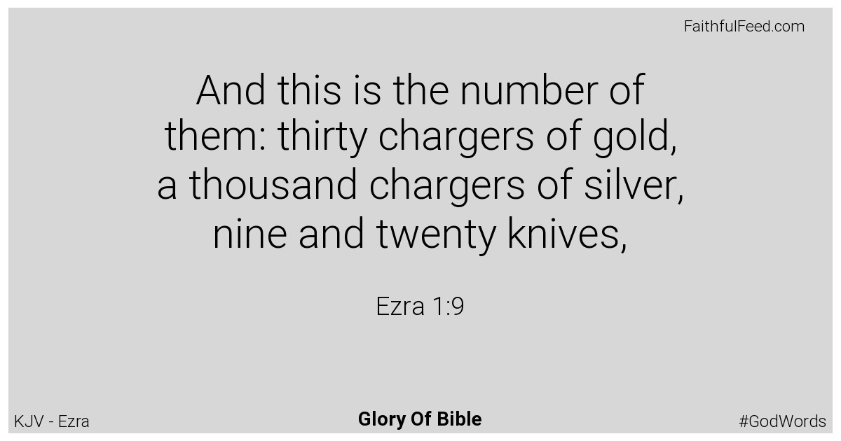 Ezra 1:9 - Kjv